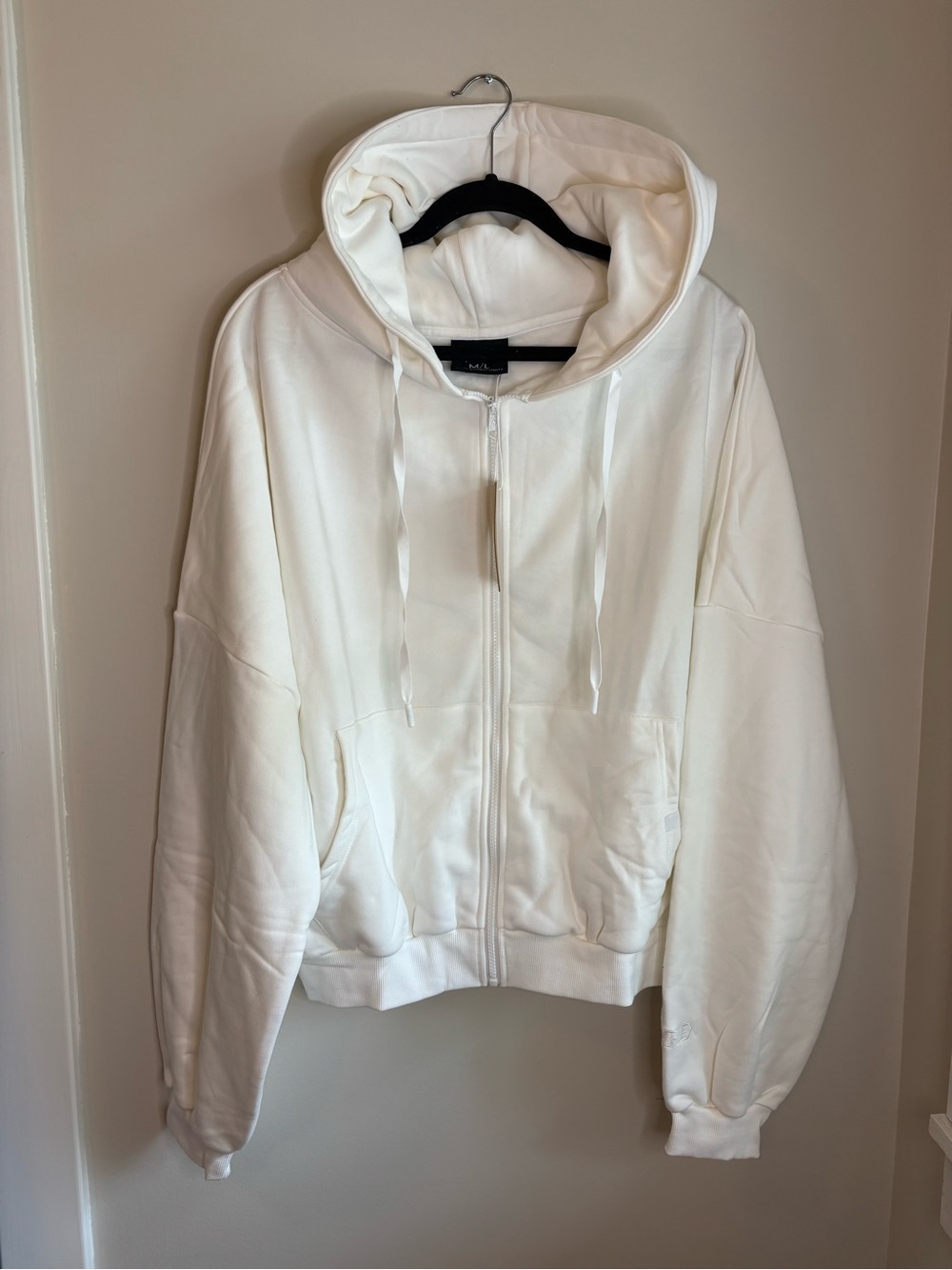 POPFLEX White Full-Zip Hoodie